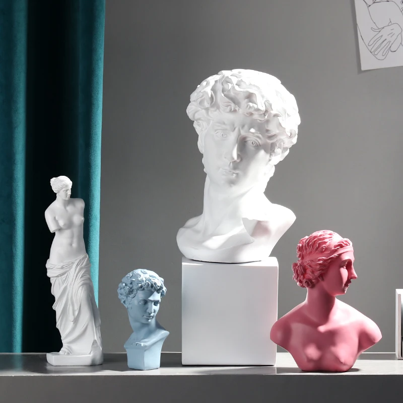 Всемирно известная статуя штукатурки Ретро Смола скульптура эскиз модель Давида