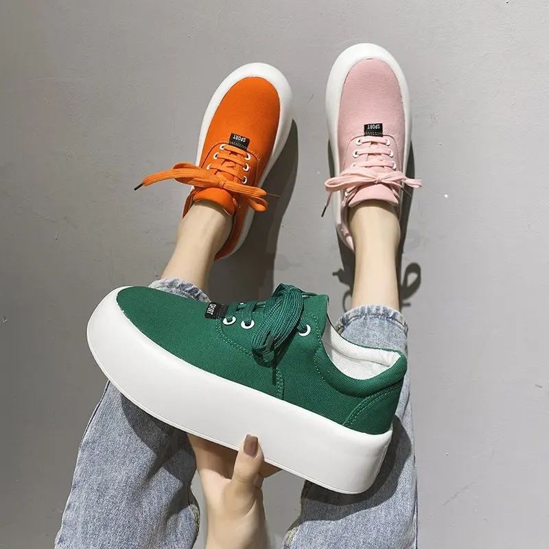 

Women's Sneakers Canvas Platform Student Casual Breathable Women shoe Zapatillas Mujer Chaussure Femme Women's Vulcanize Shoes