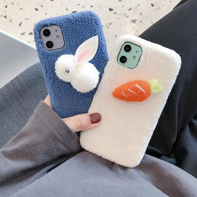 

Suitable for Samsung note20 mobile phone shell Note10plus rabbit plush soft shell note8/9 female 5/4/3 autumn and winter