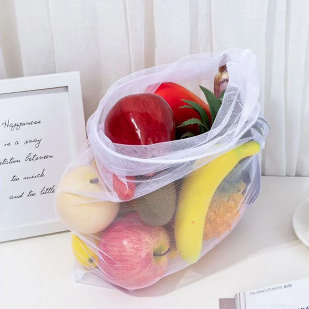 

Многоразовые сумки для покупок из 100% хлопка, сумки для хранения овощей и фруктов, сетчатая женская сумка для продуктов