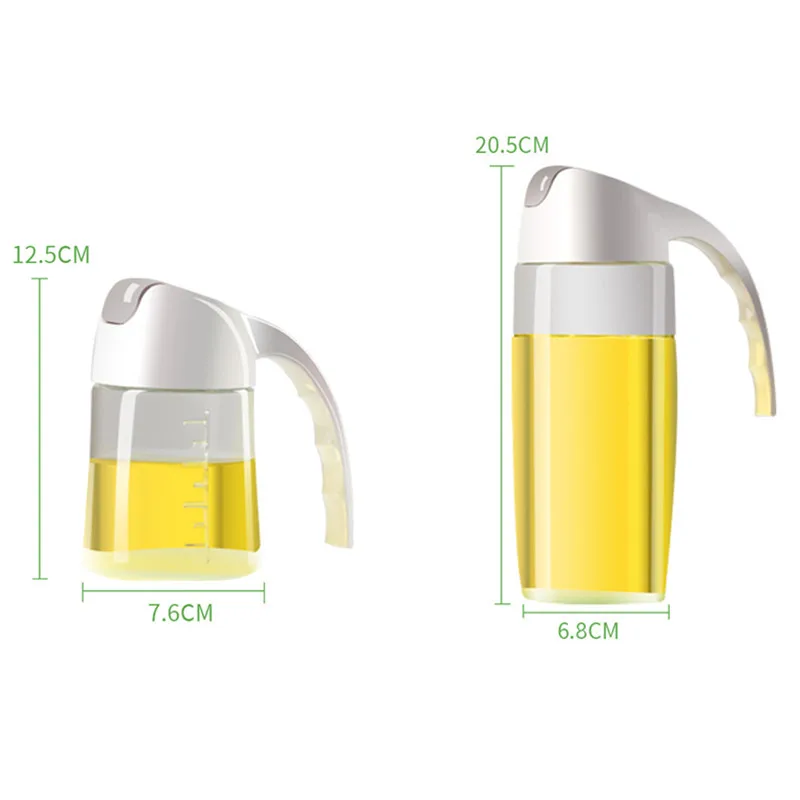 

Automatic Opening Closing Leakproof Oil Bottle Dispenser Gravity Open Glass Oil Vinegar Bottle Oil Can For Kitchen Articles