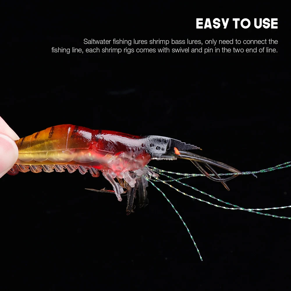 Светящиеся Искусственные Креветки VTAVTA 85 мм 5 7 г искусственная креветка