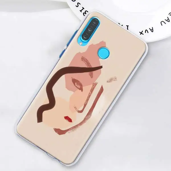Забавный чехол для телефона с абстрактным рисунком лица Матисс для huawei P20 Lite P20 P30 Pro P9 P10 Lite P Smart Plus Твердый Чехол - Цвет: H06