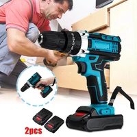 3 in1 48v cordless drill electric screwdriver drill 253 torque electric hammer impact drill with 2pcs li ion battery power tool