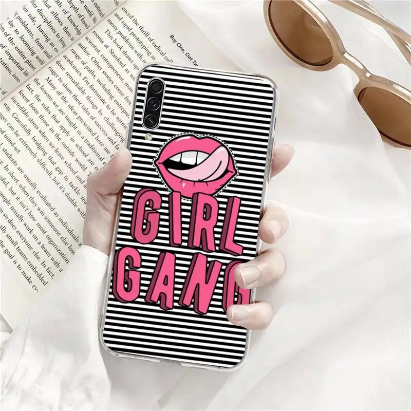 

Feminist Girls Gang Woman Phone Case Transparent for Samsung A71 S9 10 20 HUAWEI p30 40 honor 10i 8x xiaomi note 8 Pro 10t 11