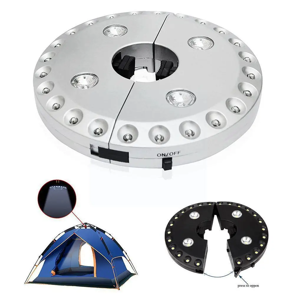 

Outdoor Portable Camping Tent Light 24+4 Super Bright LED Umbrella Lantern Hook Light Camping Equipment Garden V6U7