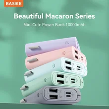 BASIKE PF23P Mini Powerbank 10000mah Portable Colorful Power Bank Cute External Battery Spare Battery for xiaomi iphone huawei