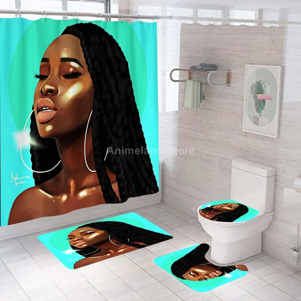 Красивые шторы для душа африканских девушек занавески ванной Мультяшные наборы