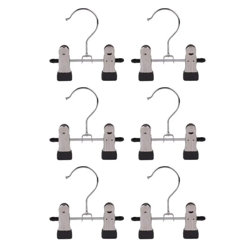 6 шт. регулируемая стойка для обуви из нержавеющей стали вешалка брюк портативная