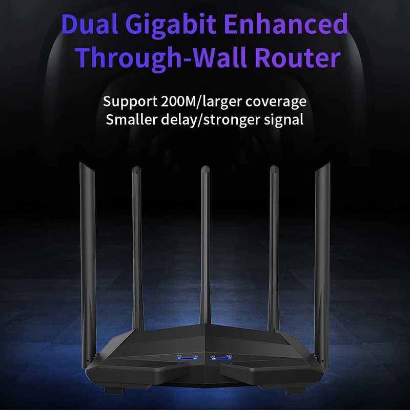 Wi Fi роутер GC11 AC1200 с антенной высоким коэффициентом усиления 2 4/5 0 ГГц|Беспроводные роутеры| |