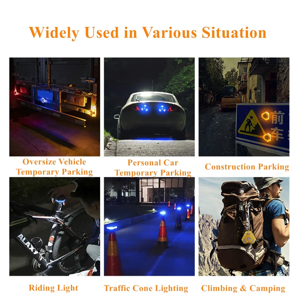 2021 Upgrade Portable Recharge Led Magnetic Warning Flare Light For Car Suv Camping Outdoor Emergency Lamp Strobe | Автомобили и