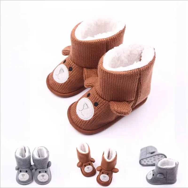 Модная зимняя детская обувь Нескользящие теплые зимние ботинки для младенцев и