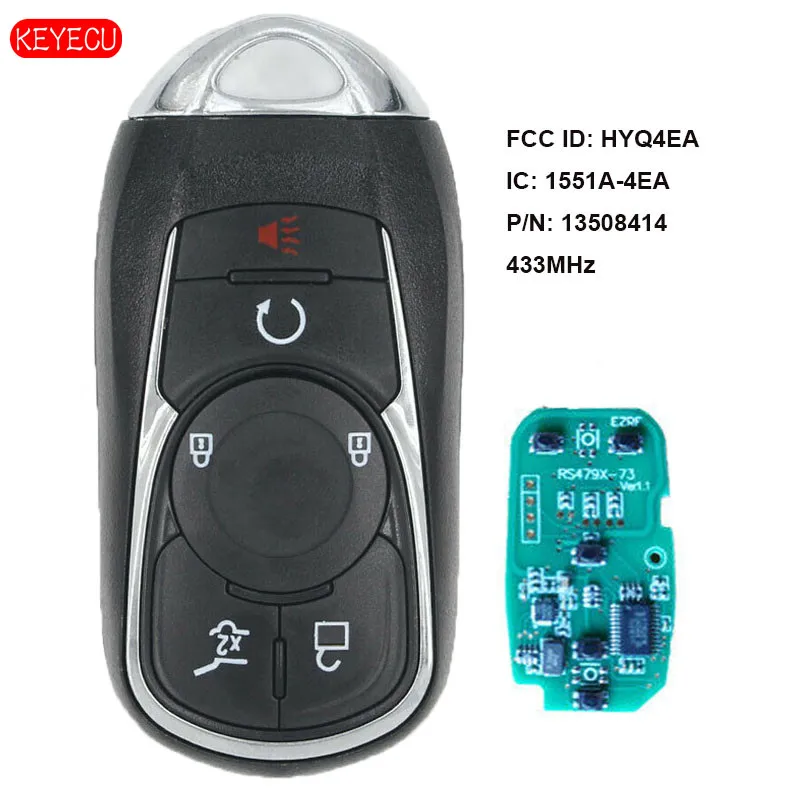 KEYECU Smart Key Promixity 433MHz ID46 Remote for Buick LaCrosse 2017 2018 2019 FCC: HYQ4EA P/N:13508414 | Автомобили и мотоциклы