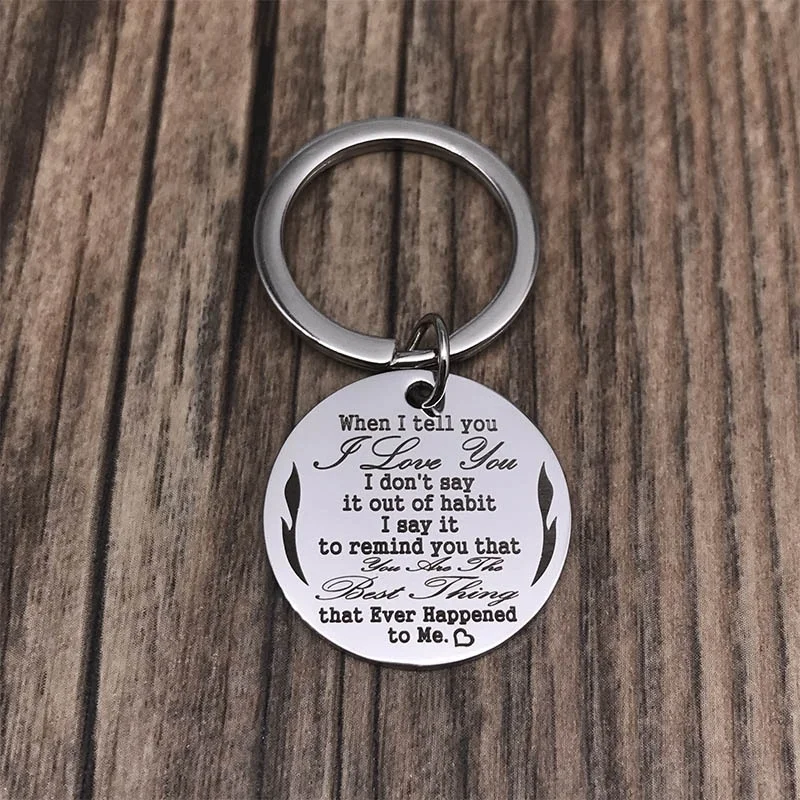I Love You Boyfried Girlfriend Husband Pendant Necklace Stainless Steel letter wife Gif | Украшения и аксессуары