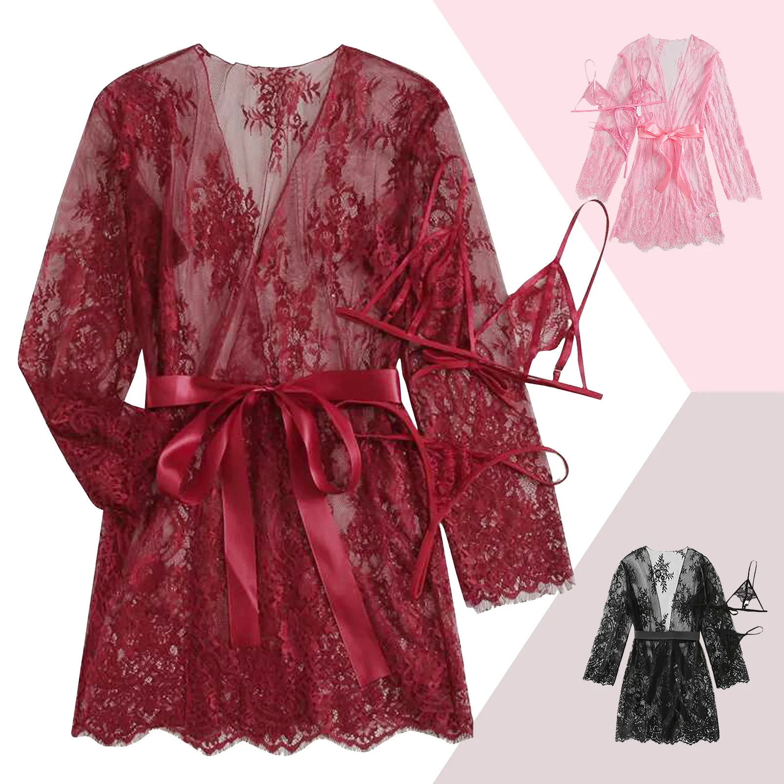 Размера плюс сексуальное женское белье Комплекты Для женщин кружевное нижнее