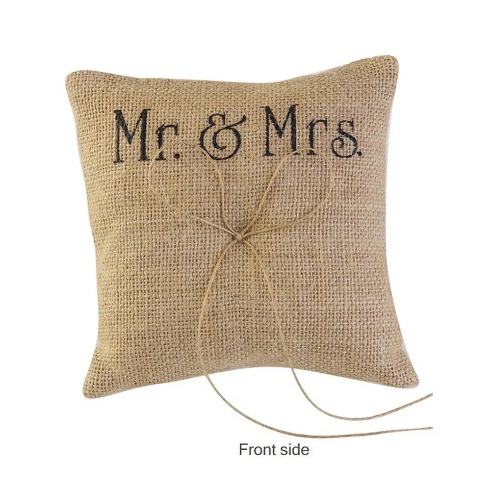 15*15 см Свадьба Mr Mrs модель лен и Хлопок Кружева носитель пляжные вечерние