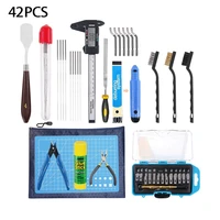 42 pieces 3d print tool kit includes debur tool cleaning removal tool with storage bag 3d printer tool set for cleaning