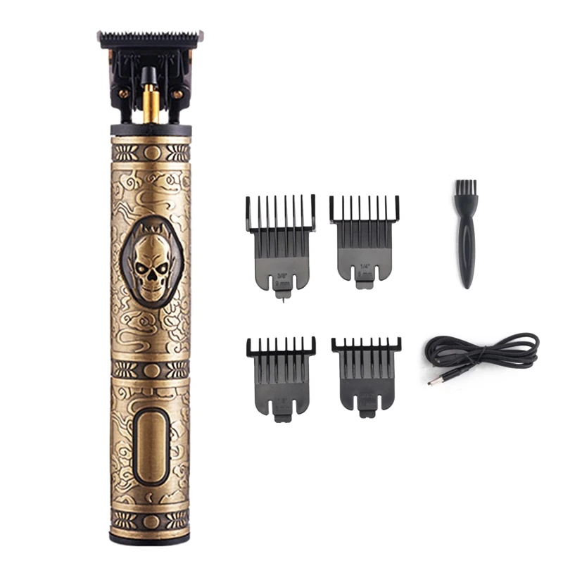 

Electric Hair Clippers Men T-Blade Carving Metal Trimmer Barber Grooming
