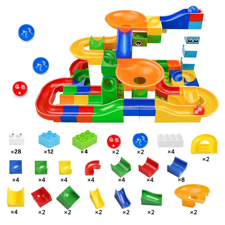 

Mailackers Ideas Marble Race Run City Funnel Slide Paradise Model Building Blocks Bricks Girls Toys For kids Children Gifts