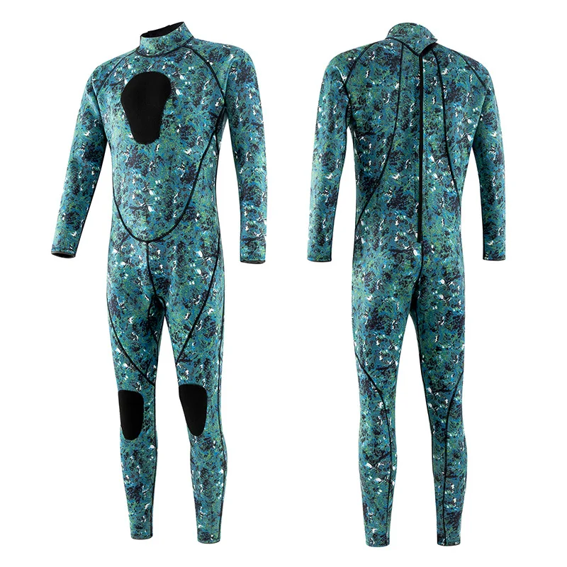 Men 3MM Full Body Scuba Waterproof Quick-Dry Wetsuit Sunblock Neoprene Snorkeling Long Sleeves Diving Suit Surfing Swim JumpSuit