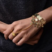 wando coin jewelry gold coin bracelet bangles in chain link rins for women dress bracelet hot sale arab middle east bracelet