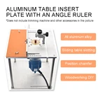 Фрезерный стол с алюминиевой пластиной, фрезерный электрический стол с направляющей для сверления углов, для деревообработки