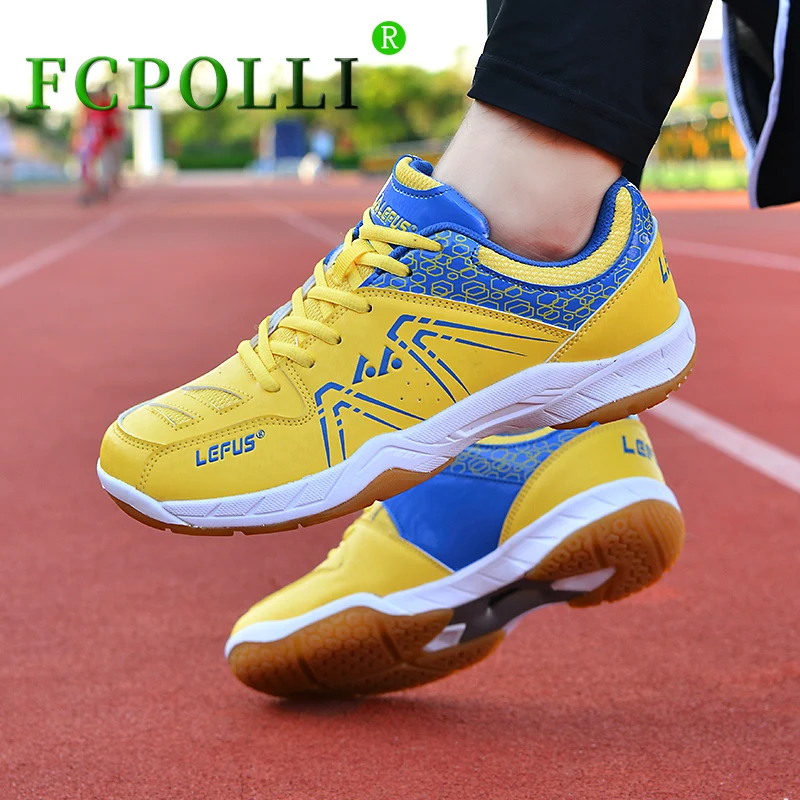 

Туфли Fcpolli мужские/женские для тренировок по бадминтону, комнатная спортивная обувь, Молодежные кожаные кроссовки из воловьей кожи для тенн...