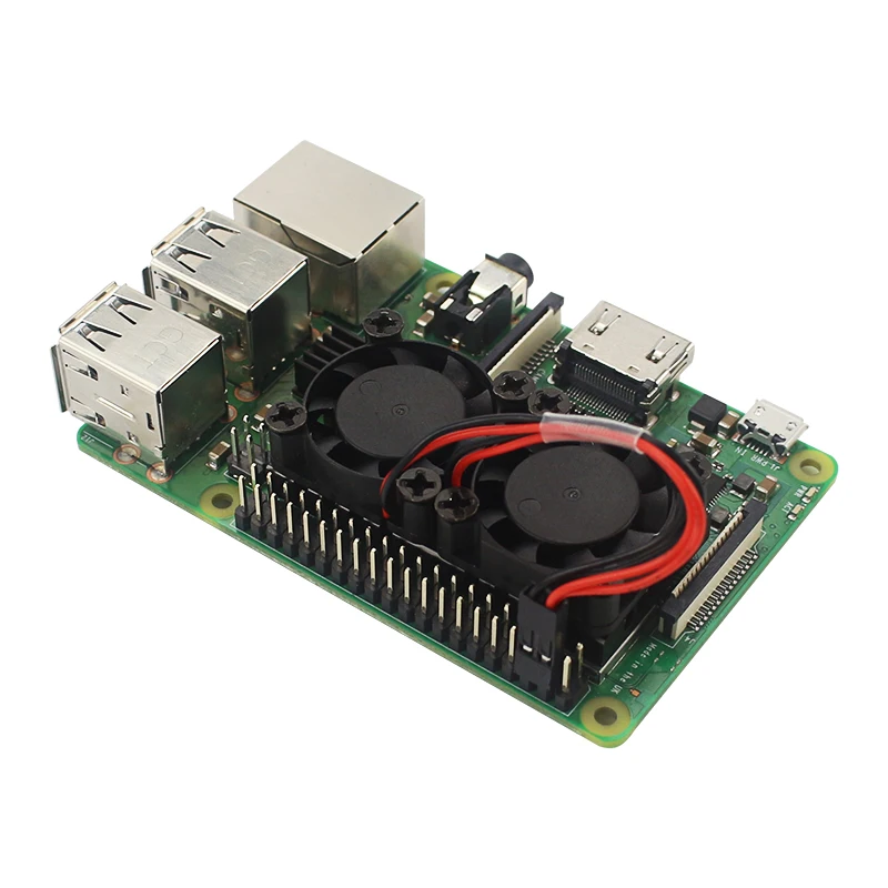 Raspberry Pi 4 Модель B двойной вентилятор с радиатором Окончательный двойной охлаждающий вентилятор кулер опционально для Raspberry Pi 3/3B+/4B