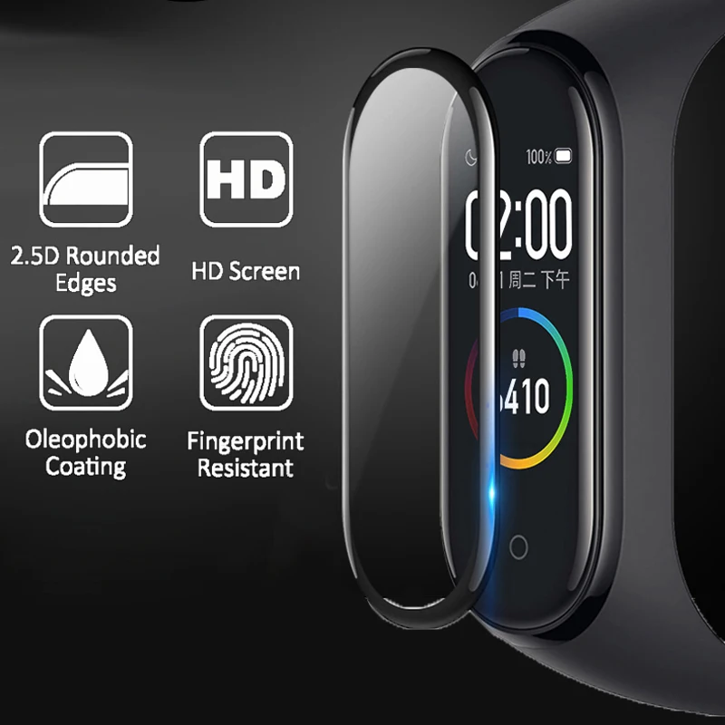 Защитное стекло закаленное 3d-стекло HD для Xiaomi Mi band 5 | Мобильные телефоны и