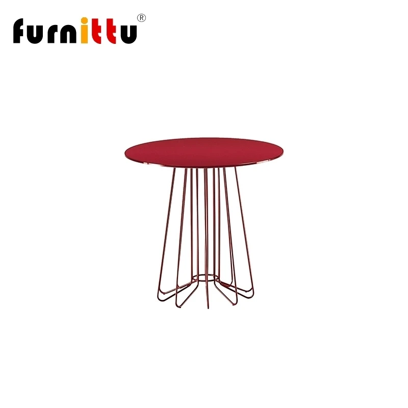 

Furniture wire coffee table/ stainless steel round side table corner table