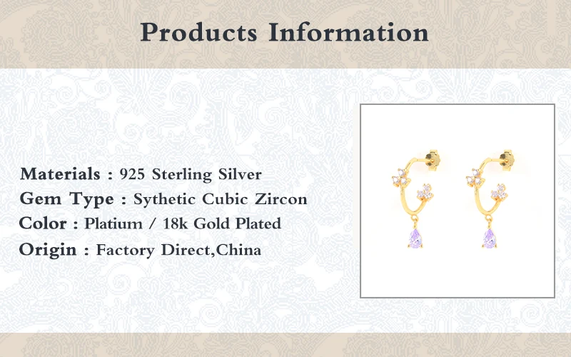 

ROXI Copper Hanging Earrings For Women Cross Pendientes Minimalist Cz Huggie Piercing Hoop Earrings For Teens Party Jewelry Gift