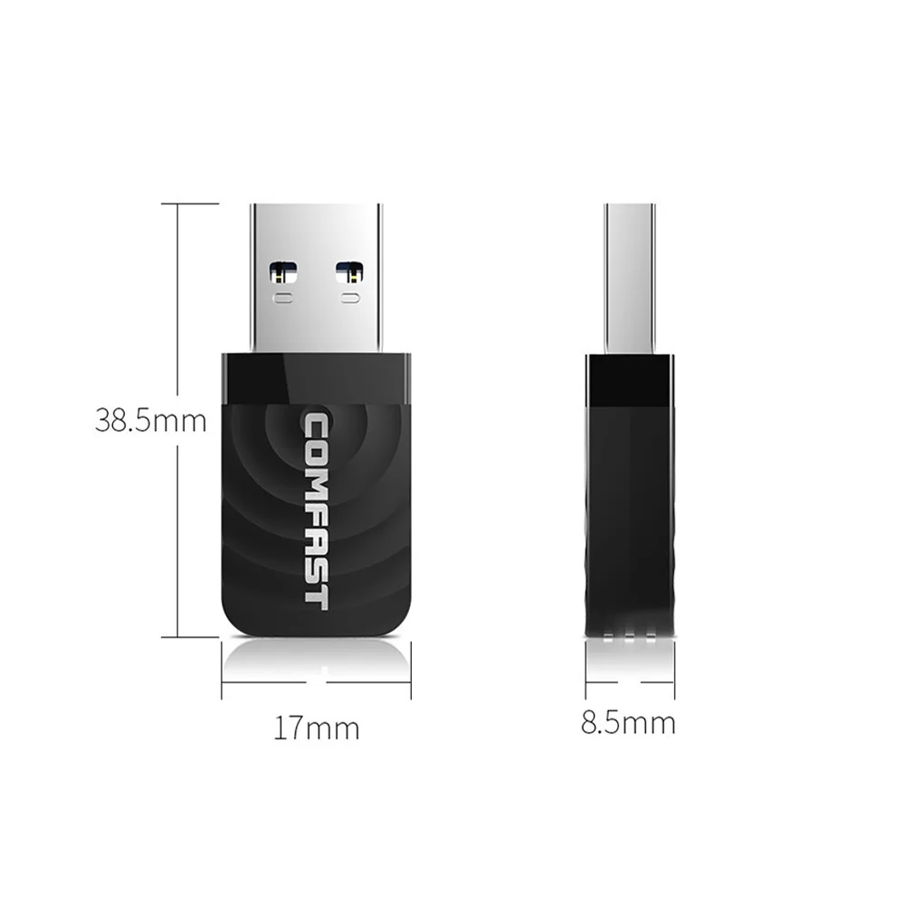 

New 1200Mbps USB3.0 Wireless WiFi Adapter Dongle Dual Band 5G/2.4G Desktop Laptop PC
