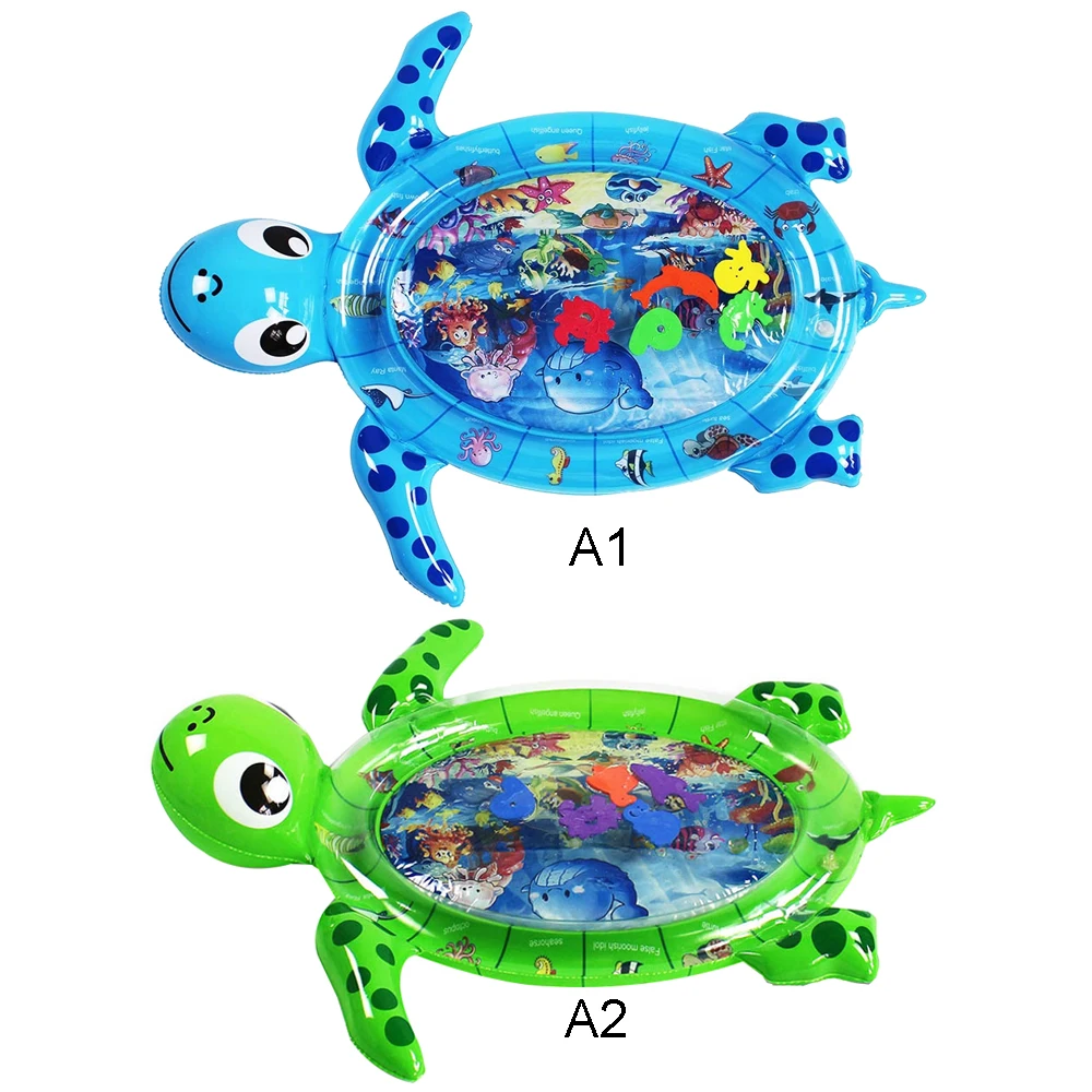 Cartoon Baby PlayMat Turtle Pat Mat Watermat Spray Pad Inflatable Tummy Time Water Sea Infants Toddlers Play Toy | Спорт и