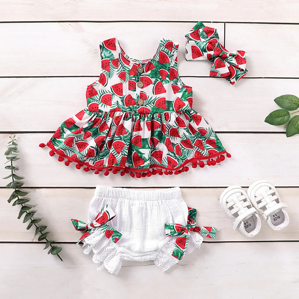 Girls Dress Outfits Weant Newborn Baby Clothing Suits Lovely Cartoon Deer Princess Dress Headband 2 pcs Clothing Sets Wedding Pageant Tutu Skirt Dress for Kids Toddler Infant Outfits Gifts 