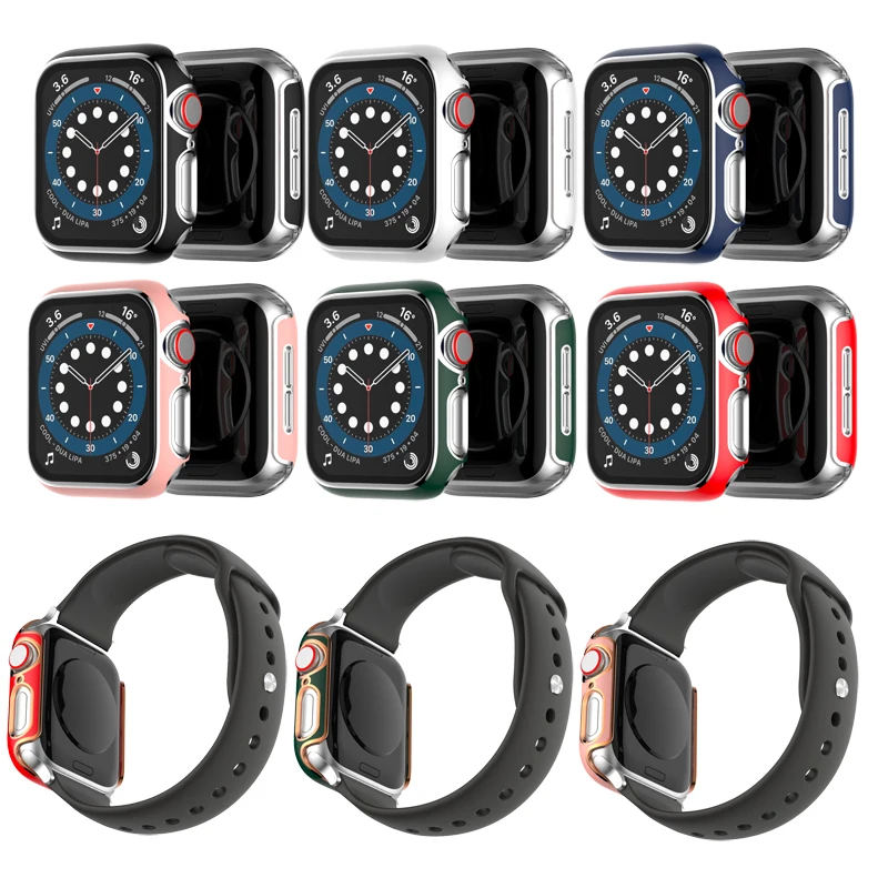 

Premium Laer Cover for Apple Watch 6 5 4 40mm 44mm Womens Jewelry Protective Case for iWatch Series 6 SE 3 42mm 38mm
