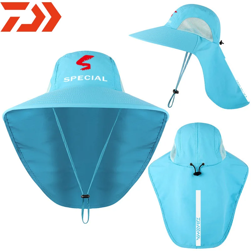 2019 Daiwa специальная рыболовная Кепка с защитой от УФ лучей защита для лица и шеи