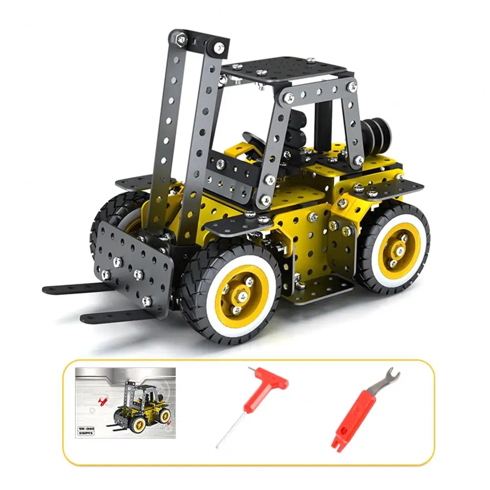 

1pc Kid Forklift Excavator Bulldozer Engineering Truck Model Puzzle Toys Solid Color Creative Montessori Education Toys for Kid