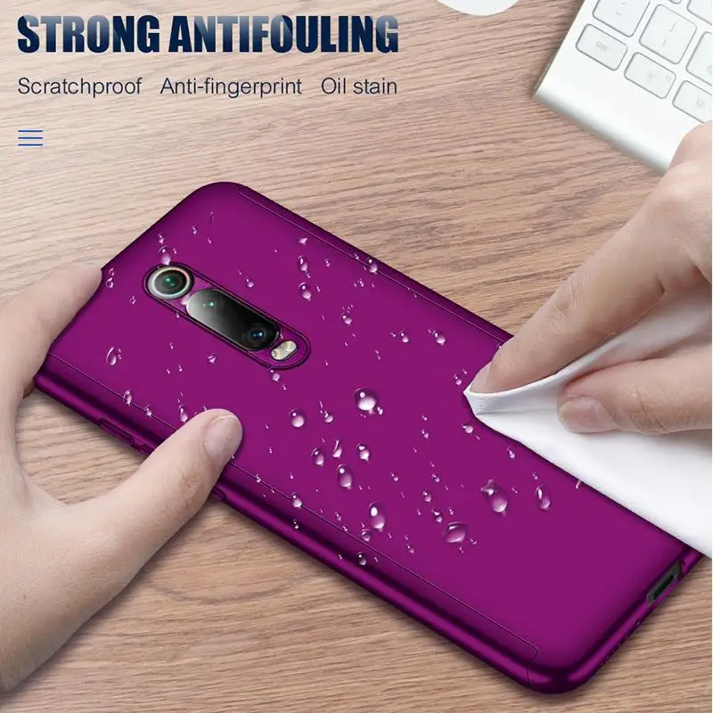 Чехол для телефона с полной защитой на 360 ° задняя крышка + пленка из закаленного