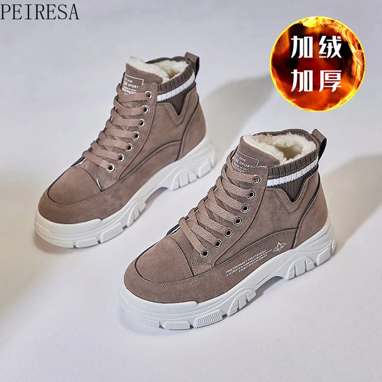 

Ladies Casual Shoes Lace-up Fashion Sneakers Platform Snow Boots Winter Women Boots Warm Plush Women's Shoes Zapatos De Mujer