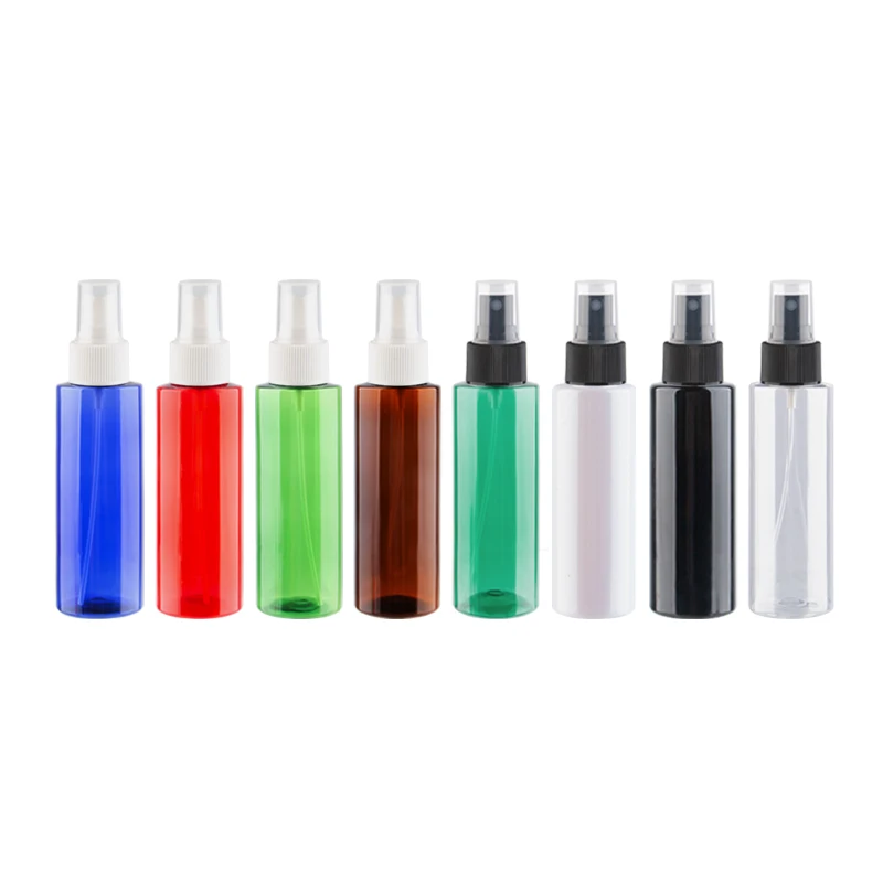 

40pcs X 100ml 120ml Plastic Spray Pump Bottle Refillable Perfume Bottle With White Transparent Black Mist Sprayer PET Containers