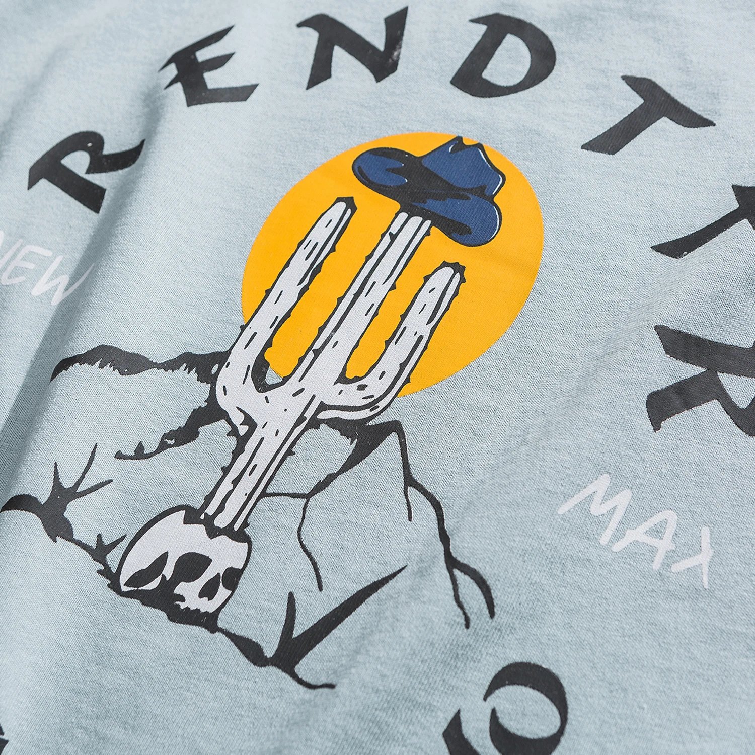 Harajuku футболка мужская пустыня кактус хлопок Ретро хип-хоп Футболка веселая