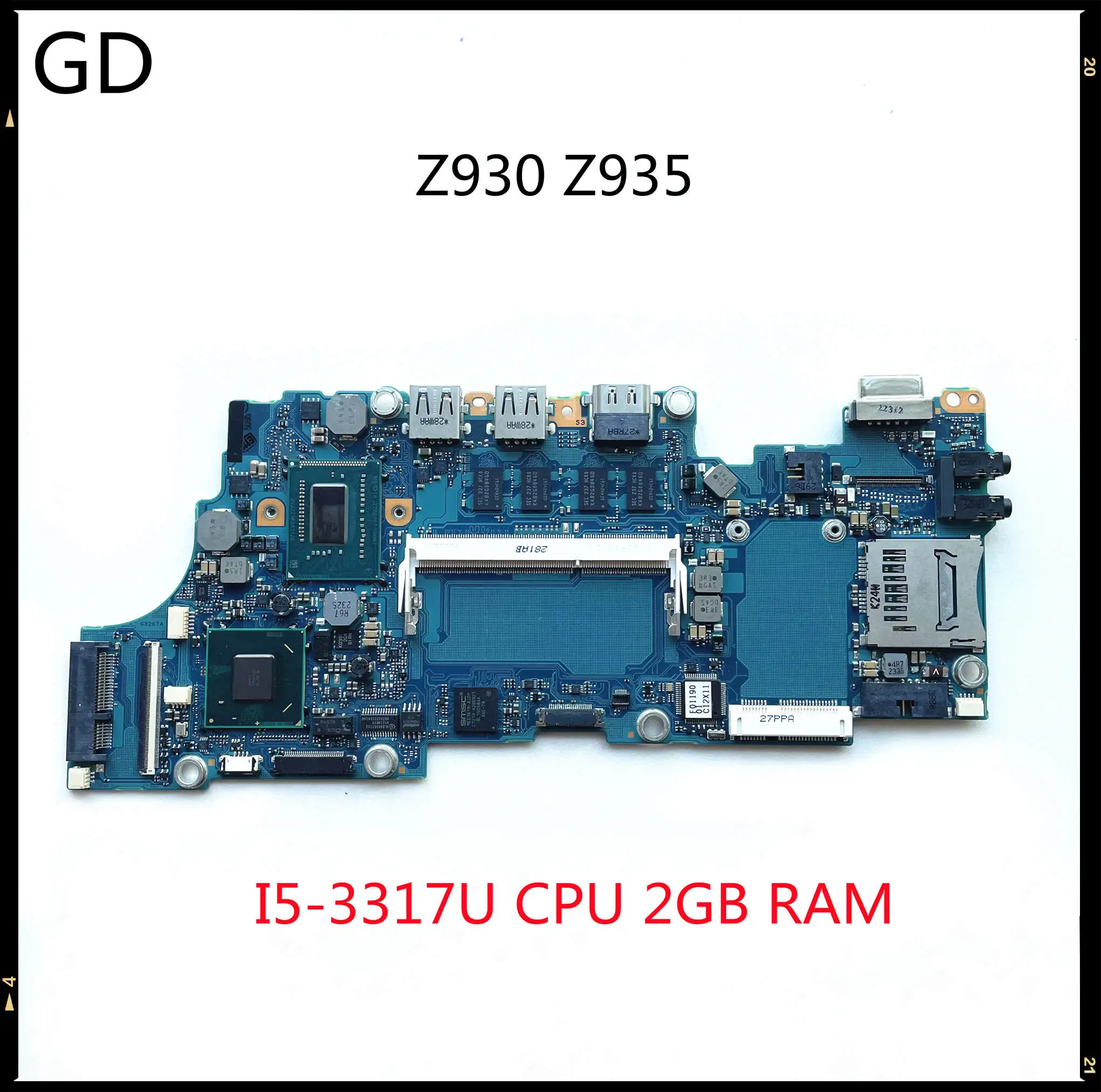 Материнская плата GD для ноутбука Toshiba Z930 Z935 A3267A HM76 с процессором I5-3317U 2 Гб ОЗУ DDR3