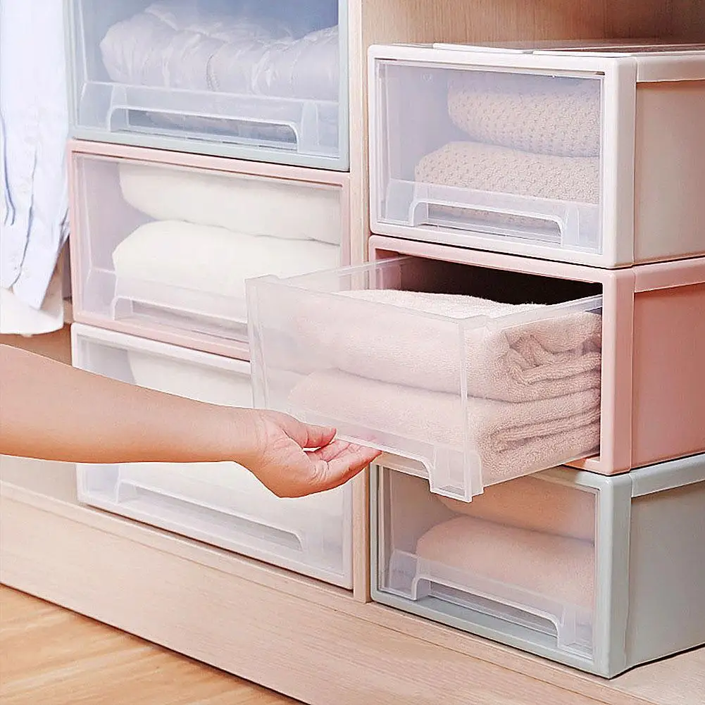 

Plastic Drawer Type Clothes Storage Box Underwear Bra Socks Organizer Toy Snacks Sundries Storage Container Household Storage