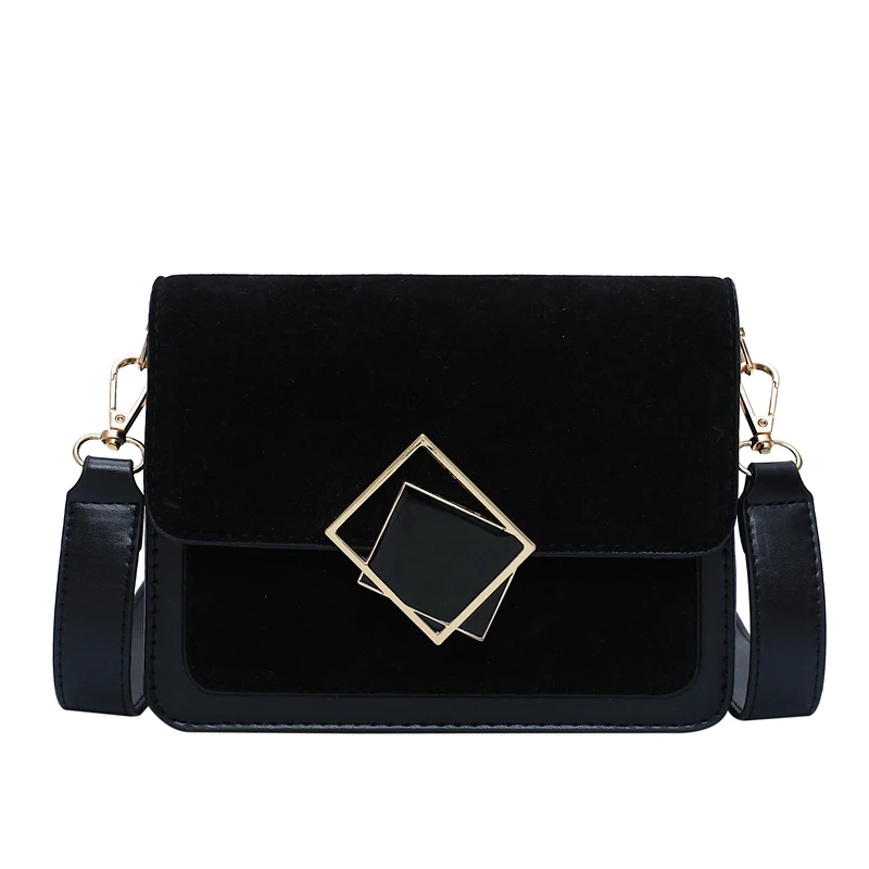 

Chain Pu leather Messenger bag Ms. 2019 Small Fashion Messenger Bag Personalized Lock Design Female Travel Bag Casual Bag