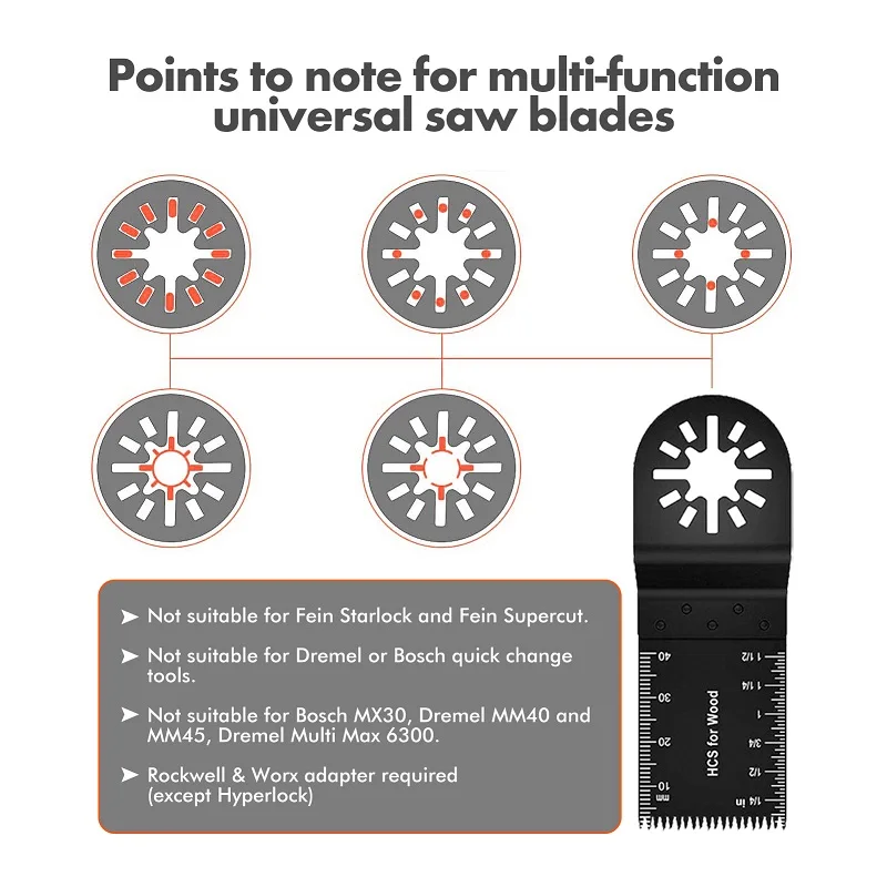 Набор из 2 многофункциональных лезвий для реноватора аксессуаров резки