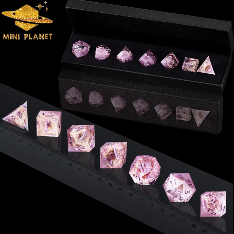 

Unique Design Undead Flower DND Dragons Dice Sets Polyhedral Dice Game Set With Sharp Edges For Playing Table Board Game MTG RPG