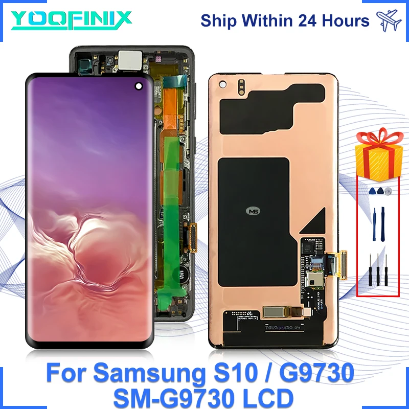 

Original For Samsung Galaxy S10 LCD Touch Screen Digitizer Replacement Parts For SM-G973F/DS G973U G973W LCD Display Galaxy S10