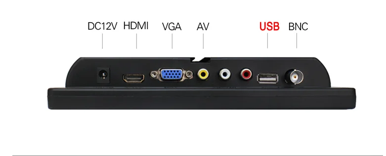 8 дюймов VGA AV BNC HDMI USB промышленная безопасность ЖК-монитор HD компьютерный монитор портативный дисплей несколько вариантов интерфейса