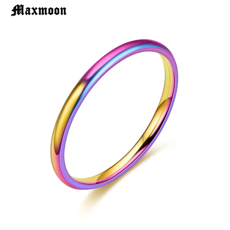 Кольца Maxmoon из нержавеющей стали гладкие и простые индивидуализированные
