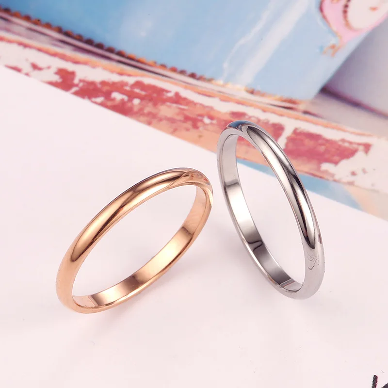 Высокое качество 2 мм Классический не выцветает Титановая Сталь Черный Розовый